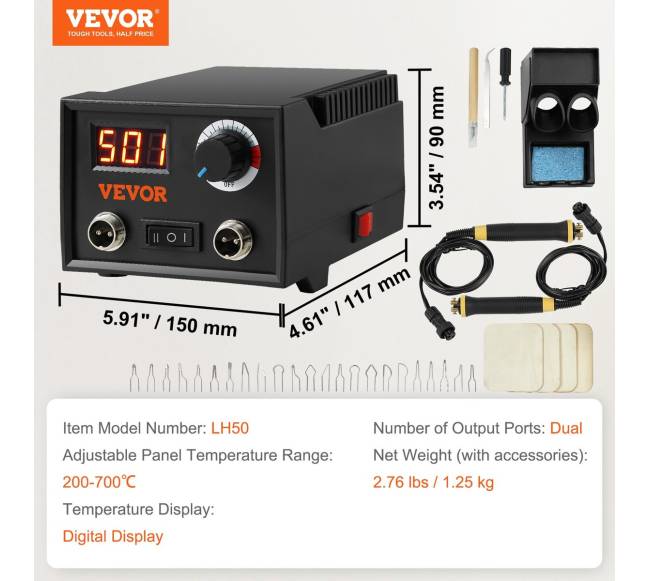 Reguliuojama pirografijos plunksna su 23 antgaliais6