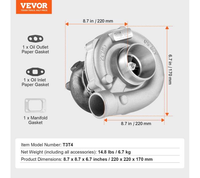 Turbokompresorius su tarpinėmis 1.5L-4.0L varikliams6