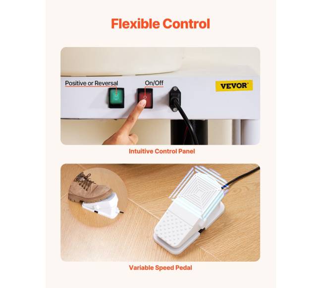 keramikos žiedimo ratas 35 cm, reguliuojamas greitis3