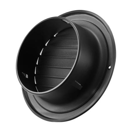 145 mm juoda apvali ventiliacijos grotelė 2 vnt.0