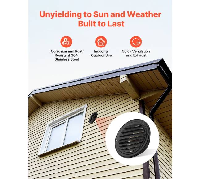 145 mm juoda apvali ventiliacijos grotelė 2 vnt.2