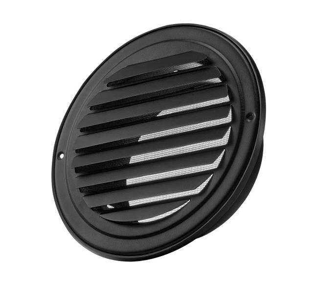 145 mm juoda apvali ventiliacijos grotelė 2 vnt.9