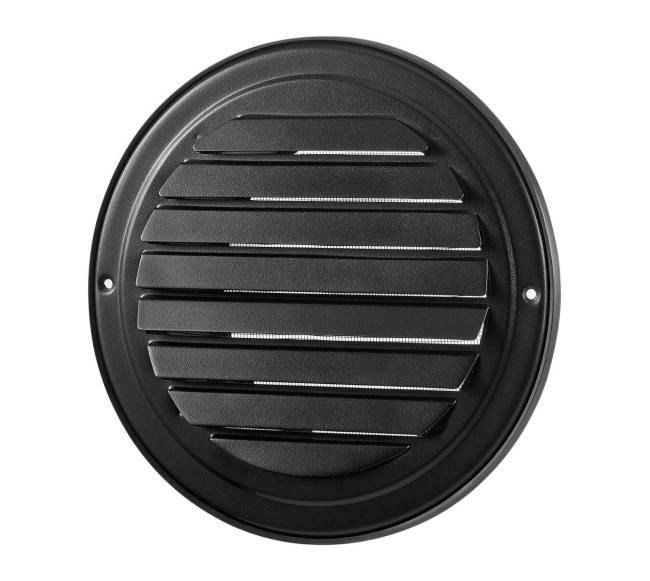 145 mm juoda apvali ventiliacijos grotelė 2 vnt.10