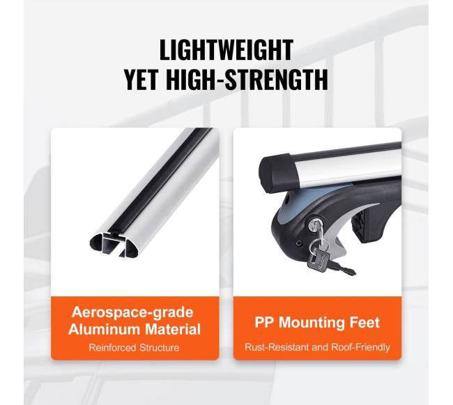 Universalus stogo bagažinės skersinis 132 cm4