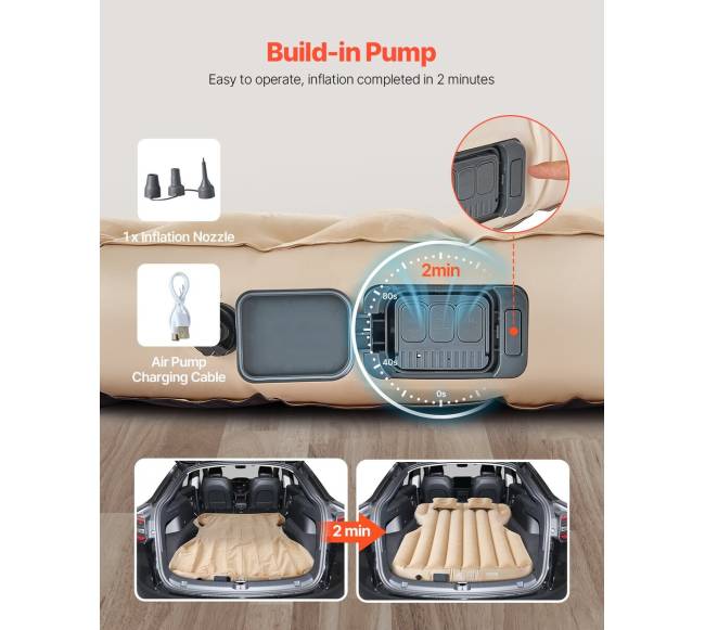 Automobilinė pripučiama čiužinio lova automobiliui4