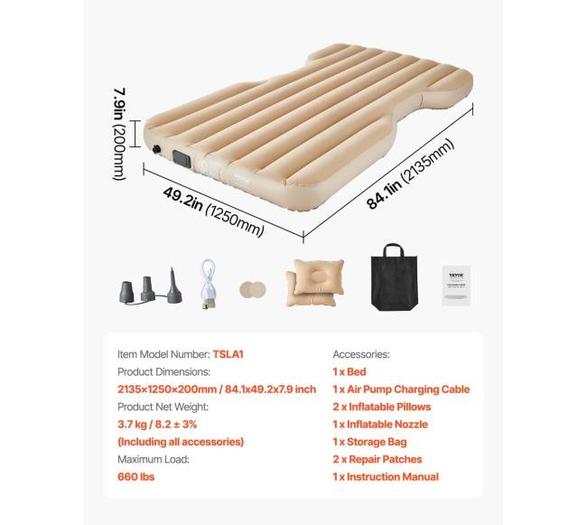 Automobilinė pripučiama čiužinio lova automobiliui6