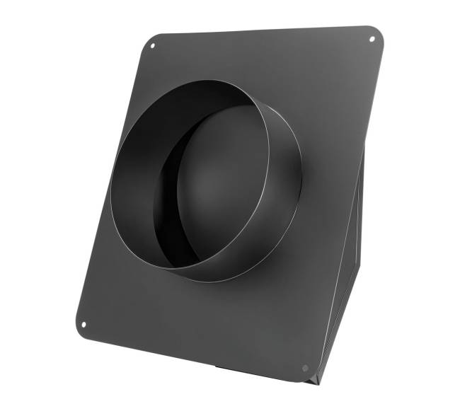 149 mm juodas sieninis ventiliacinis dangtis0