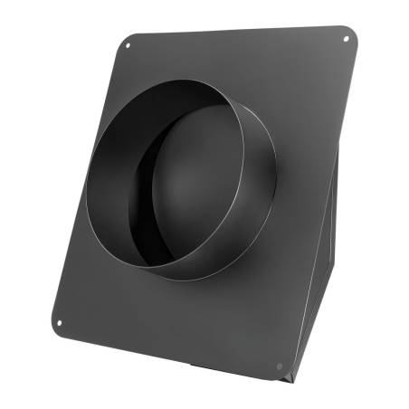 149 mm juodas sieninis ventiliacinis dangtis0