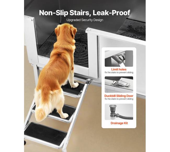 Šunų maudymo vonia su laiptais ir filtru2