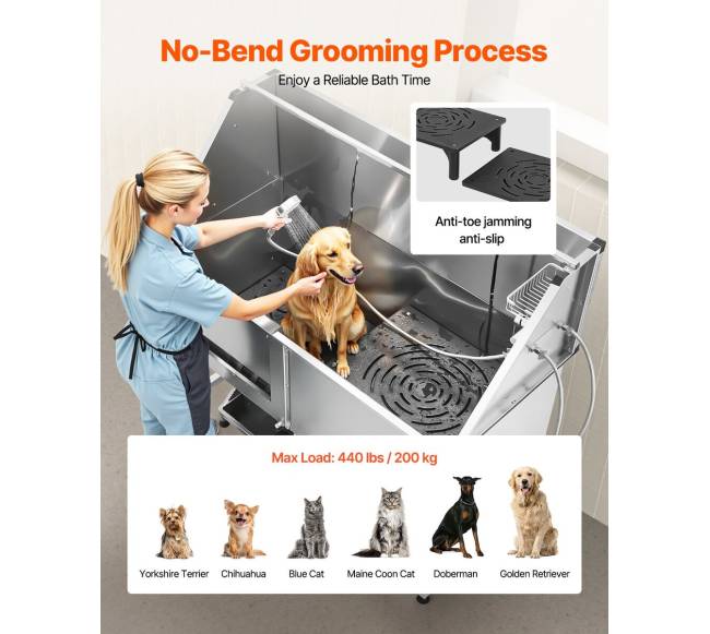 Šunų maudymo vonia su laiptais ir filtru3