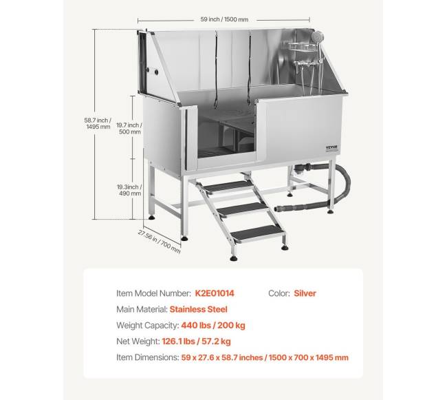 Šunų maudymo vonia su laiptais ir filtru6