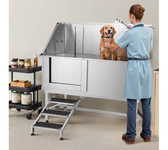 Šunų maudymo vonia su laiptais ir filtru7