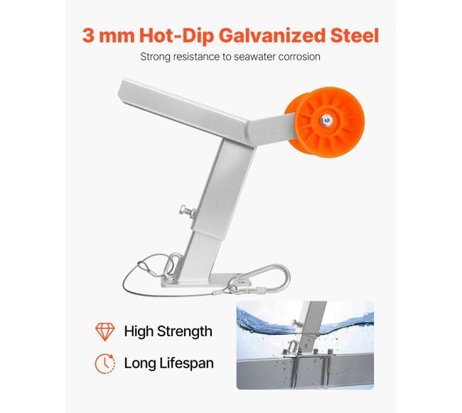 Valties priekabos gervės stovas su reguliuojamu aukščiu1