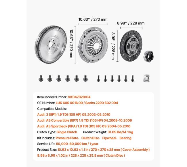 Sankabos komplektas ir smagratis Audi A36