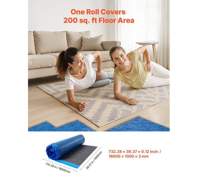 Grindų paklotas 37,2 m², 3 mm mėlynas1