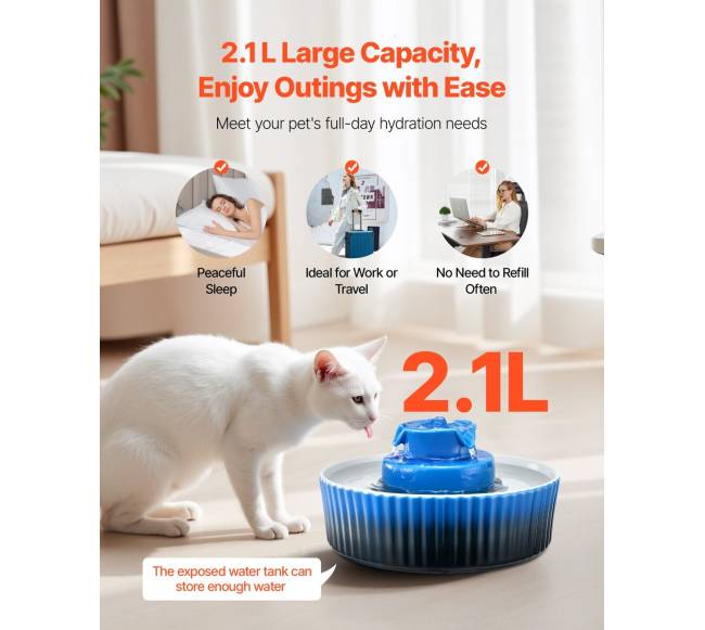 Keramikinis vandens fontanas katėms ir šunims1