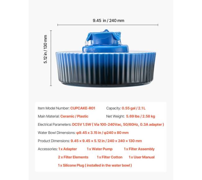 Keramikinis vandens fontanas katėms ir šunims6