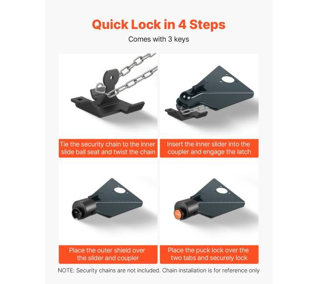 Priekabos sukabinimo spynelė iki 50 mm3