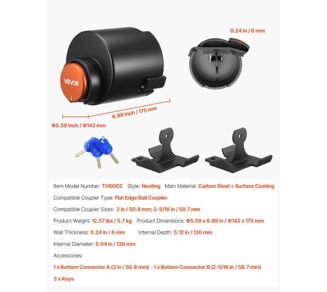 Priekabos sukabinimo spynelė iki 50 mm6