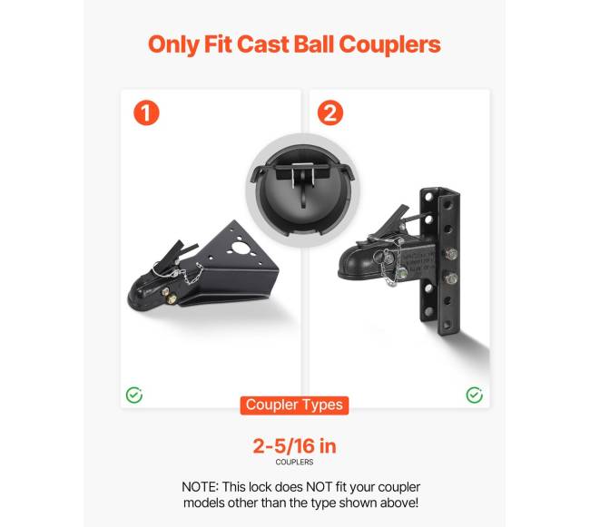 Priekabos jungiamasis užraktas 2-516 colių1