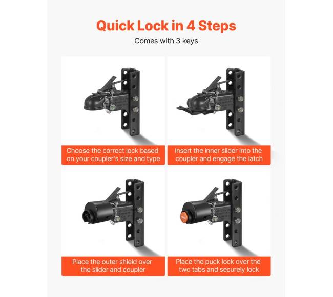 Priekabos jungiamasis užraktas 2-516 colių3