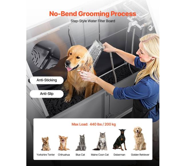 Šuns priežiūros vonia su rampa ir filtru3