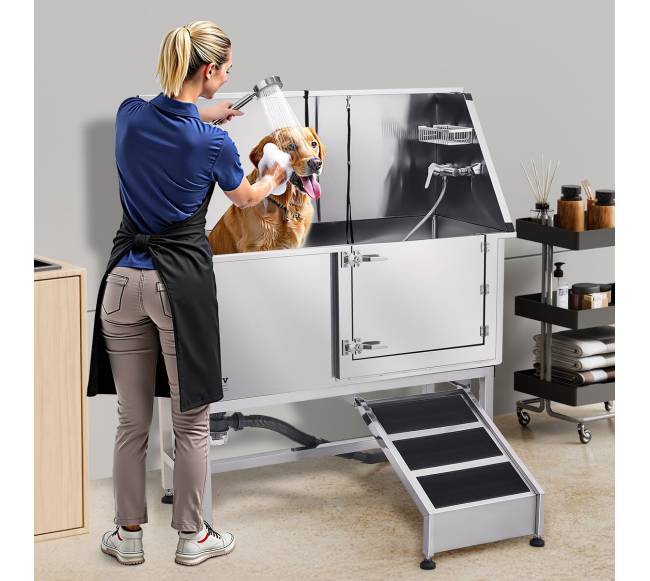 Šuns priežiūros vonia su rampa ir filtru7