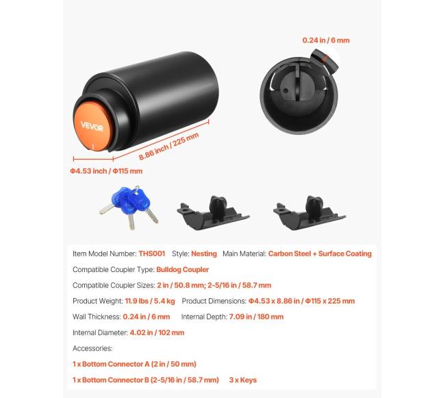 Priekabos sukabinimo spyna 50 mm ir 58 mm6