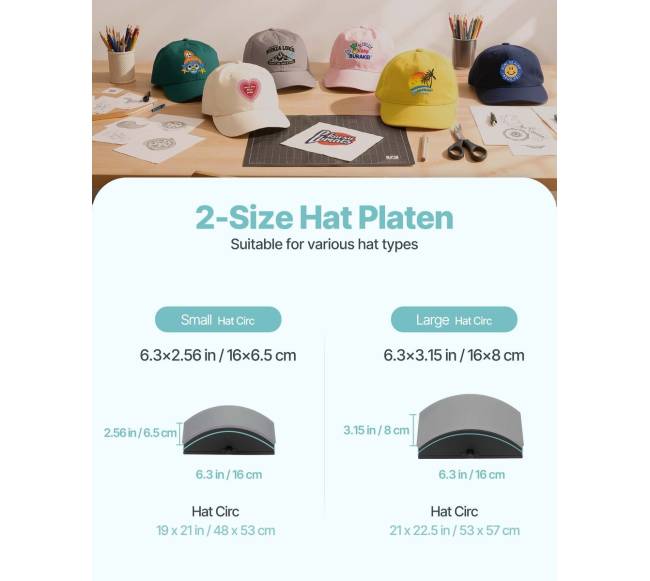 Kepurių karščio presavimo mašina su 2 plokštelėmis2