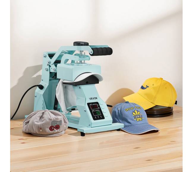 Kepurių karščio presavimo mašina su 2 plokštelėmis7