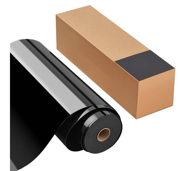 Juodas blizgus vinilas šilumos perkėlimui0