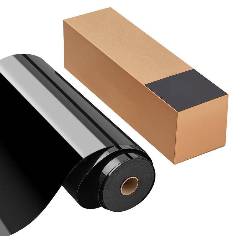 Juodas blizgus vinilas šilumos perkėlimui0