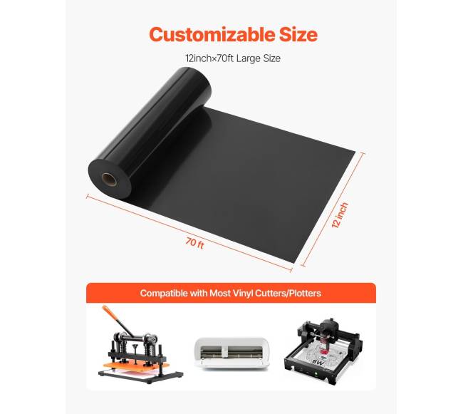 Juodas blizgus vinilas šilumos perkėlimui5