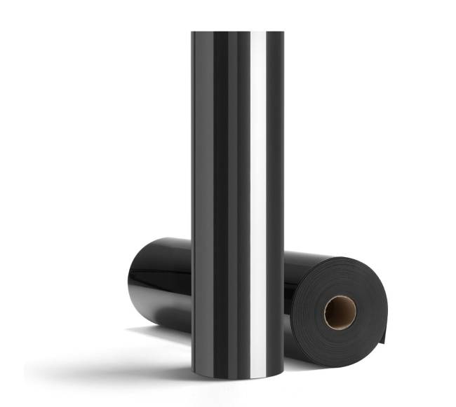 Juodas blizgus vinilas šilumos perkėlimui10
