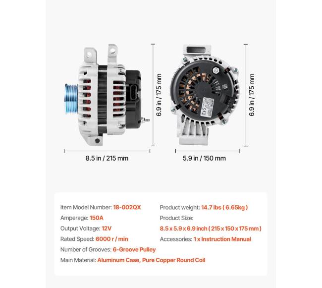 Automobilio generatorius Chevy ir GMC 2002-20056