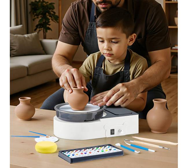 Elektrinis mini keramikos ratas vaikams ir suaugusiems7