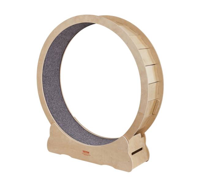 Katės bėgimo ratas su kilimu ir žaislu0