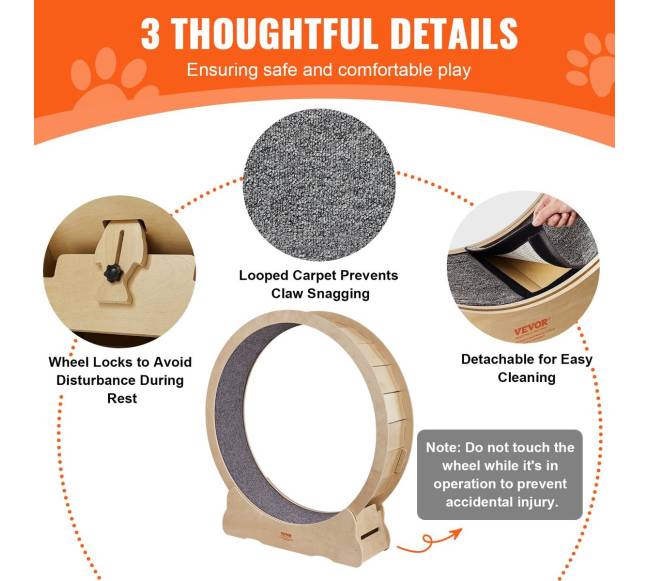 Katės bėgimo ratas su kilimu ir žaislu5