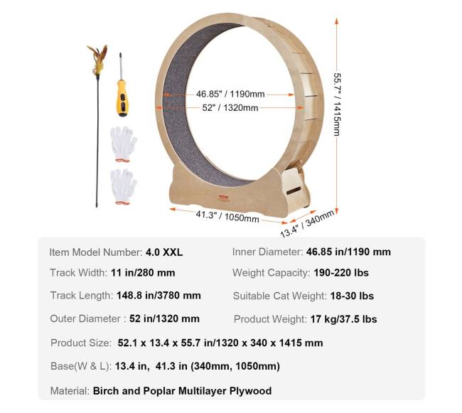 Katės bėgimo ratas su kilimu ir žaislu6