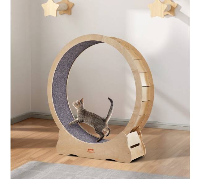 Katės bėgimo ratas su kilimu ir žaislu7