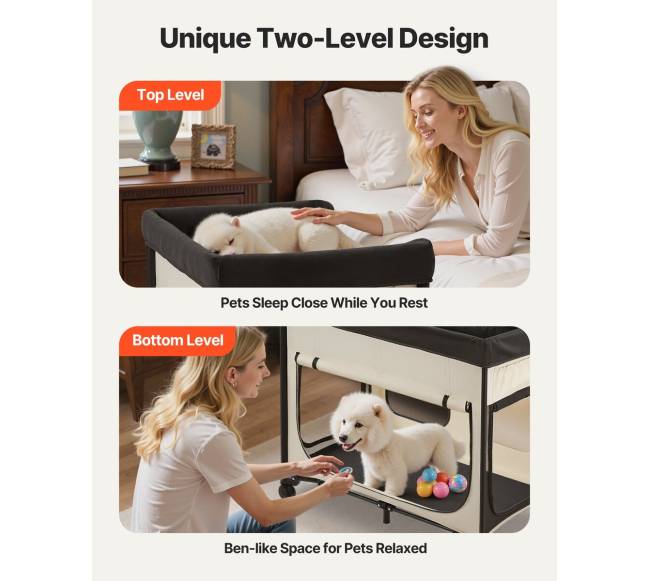 Sulankstoma pakelta lova šunims su ratukais1