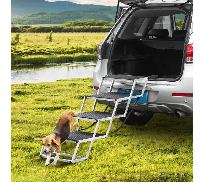 Keturios laiptelių sulankstomos šunų kopėčios automobiliams7