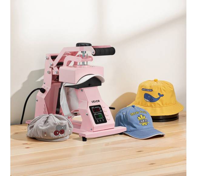 Kepurių spaudos presas su 4 plokštelėmis7