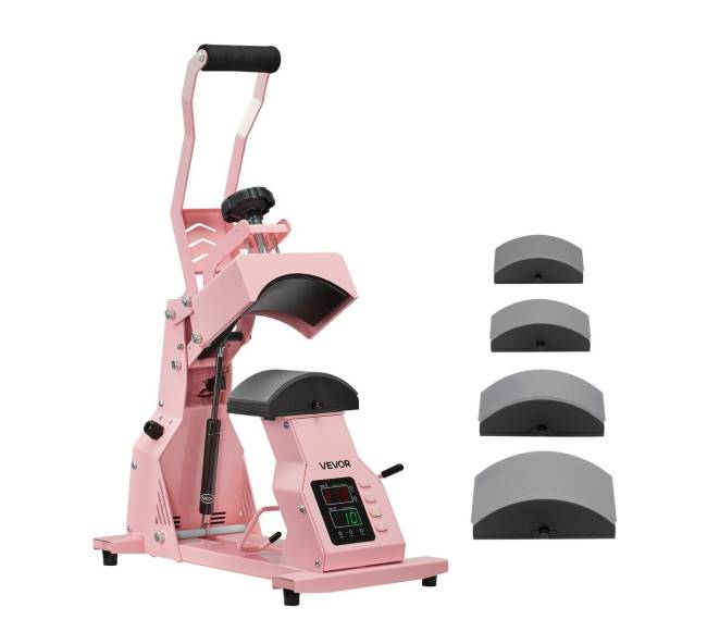 Kepurių spaudos presas su 4 plokštelėmis8