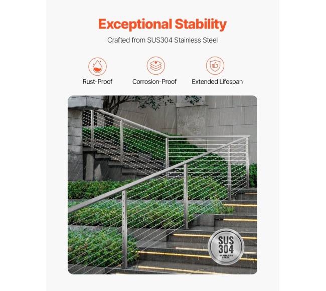 nerūdijančio plieno turėklų stulpas 107x5x5 cm2