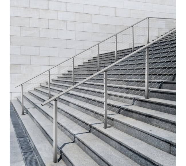 nerūdijančio plieno turėklų stulpas 107x5x5 cm7