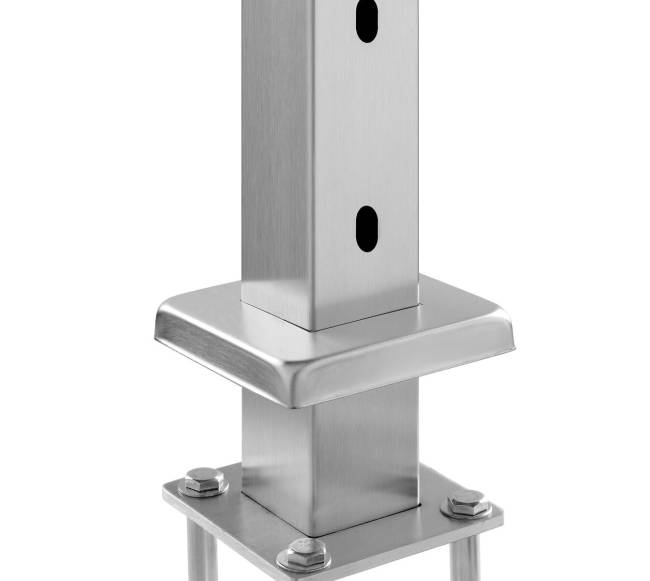 nerūdijančio plieno turėklų stulpas 107x5x5 cm9