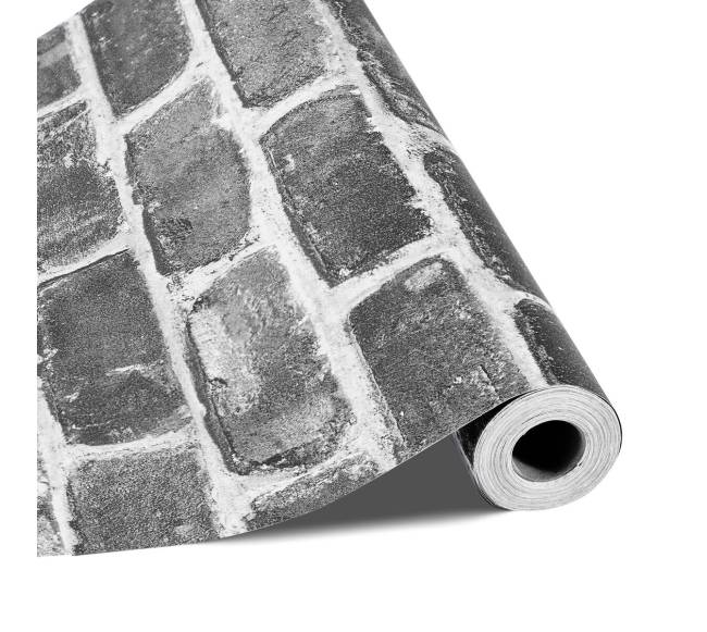 Pilkas lipnus tapetas 45cm x 10m miegamajam0