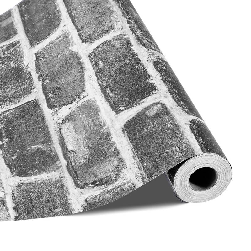 Pilkas lipnus tapetas 45cm x 10m miegamajam0