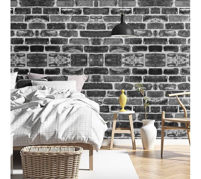 Pilkas lipnus tapetas 45cm x 10m miegamajam7